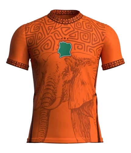 MAILLOT 3 ÉTOILES CHAMPION COTE D'IVOIRE ORANGE