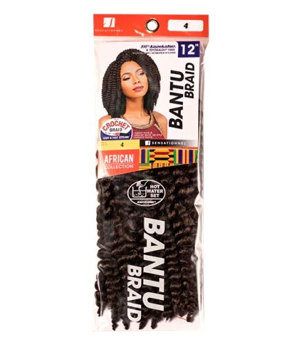 SENSATIONNEL BANTU BRAID 12″ (CROCHET BRAIDS)