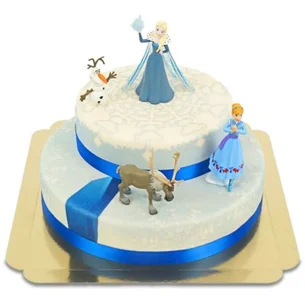 Gâteau Figurines La Reine des Neiges à 3 étages