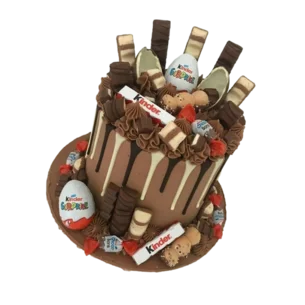 gâteau d'anniversaire drip cake kinder